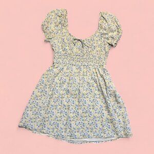 hollister floral pattern cottagecore mini dress